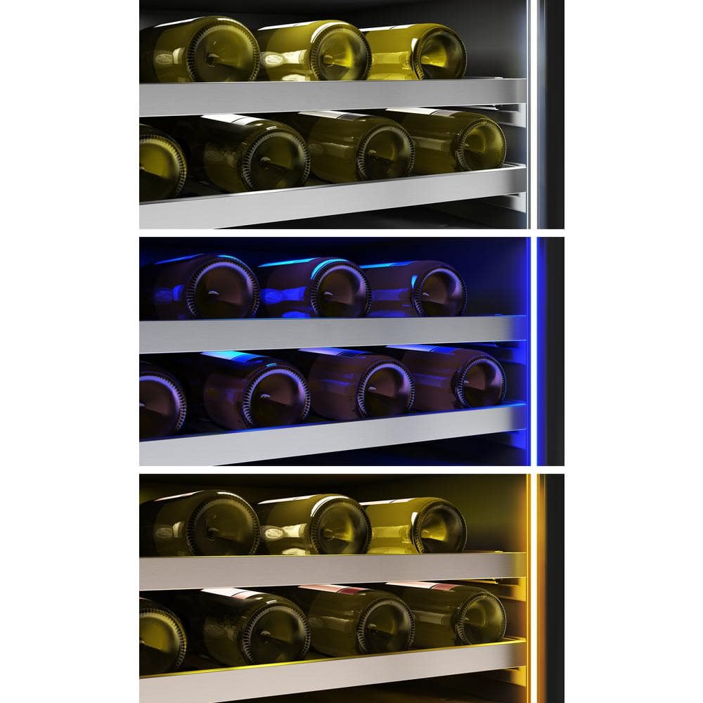 Zephyr 24" Stainless Steel Dual Zone Wine Cooler with LED Lighting