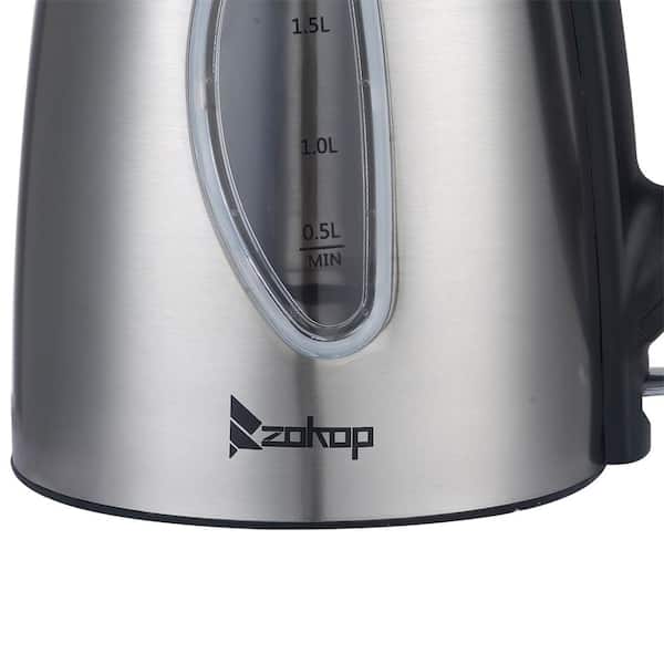 Winado 7.5-Cup Glass and Stainless Steel Electric Kettle