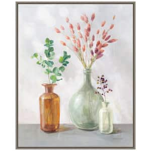 "Natural Riches II Clear Vase" by Danhui Nai 1-Piece Floater Frame Canvas Transfer Home Art Print 28 in. x 23 in.