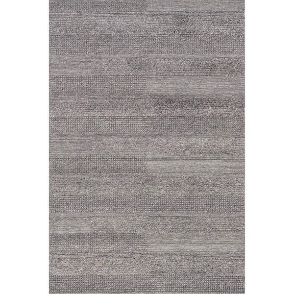 Samba Textured Cotton-Blend Gray 10 ft. x 14 ft. Indoor/Outdoor Patio Rug