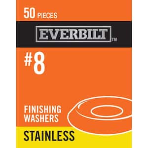 #8 Stainless-Steel Finishing Washer (50-Piece)