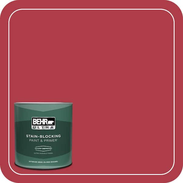 BEHR ULTRA 1 qt. #140B-7 Frosted Pomegranate Extra Durable Semi-Gloss Enamel Interior Paint & Primer
