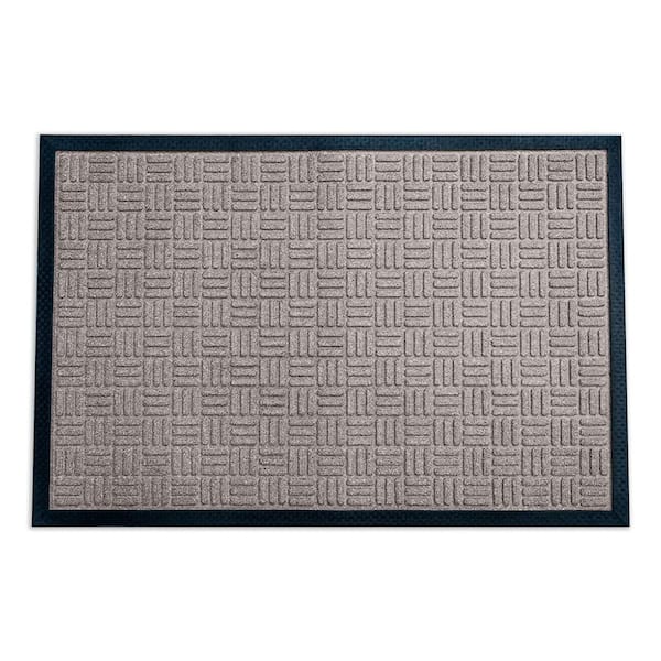 Envelor Indoor Outdoor Doormat Beige 24 in. x 36 in. Checker Floor Mat