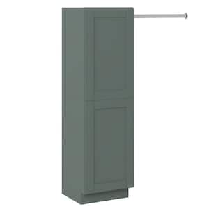 Richmond Aspen Green 64.5 in. H x 18 in. W x 12 in. D Plywood Laundry Room Wall Cabinet Tower and Rod with 2 Shelves
