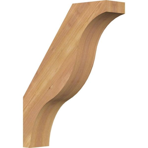 Ekena Millwork 3 1/2"W x 14"D x 18"H Funston Smooth Knee Brace, Western Red Cedar