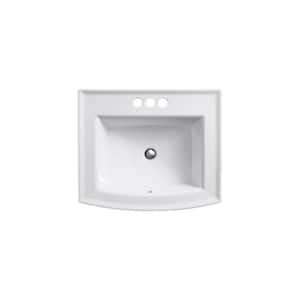 Archer 22-3/4 in. Drop-In Vitreous China Bathroom Sink in Biscuit with Overflow Drain