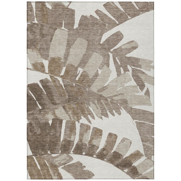 Chantille Machine Washable Indoor/Outdoor Abstract ACN2991 Taupe 10 ft. x 14 ft. Area Rug