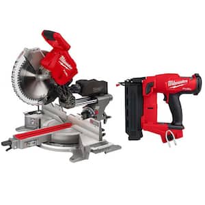M18 FUEL 18V Lithium-Ion Brushless 12 in. Cordless Dual Bevel Sliding Compound Miter Saw with 18-Gauge Brad Nailer