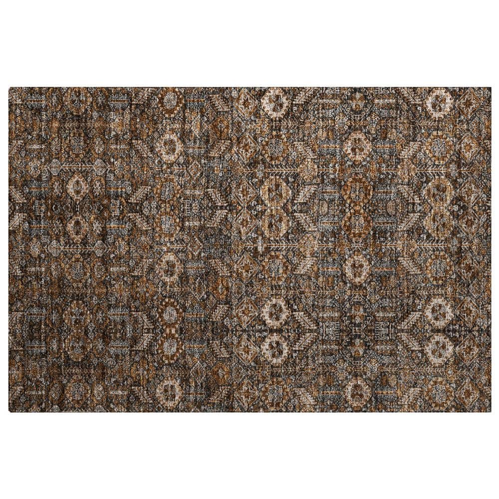 Dream Shag Premium Machine Washable Abstract ADS574 Chocolate 3 ft. x 4 ft. Area Rug price history on PriceWatchPro