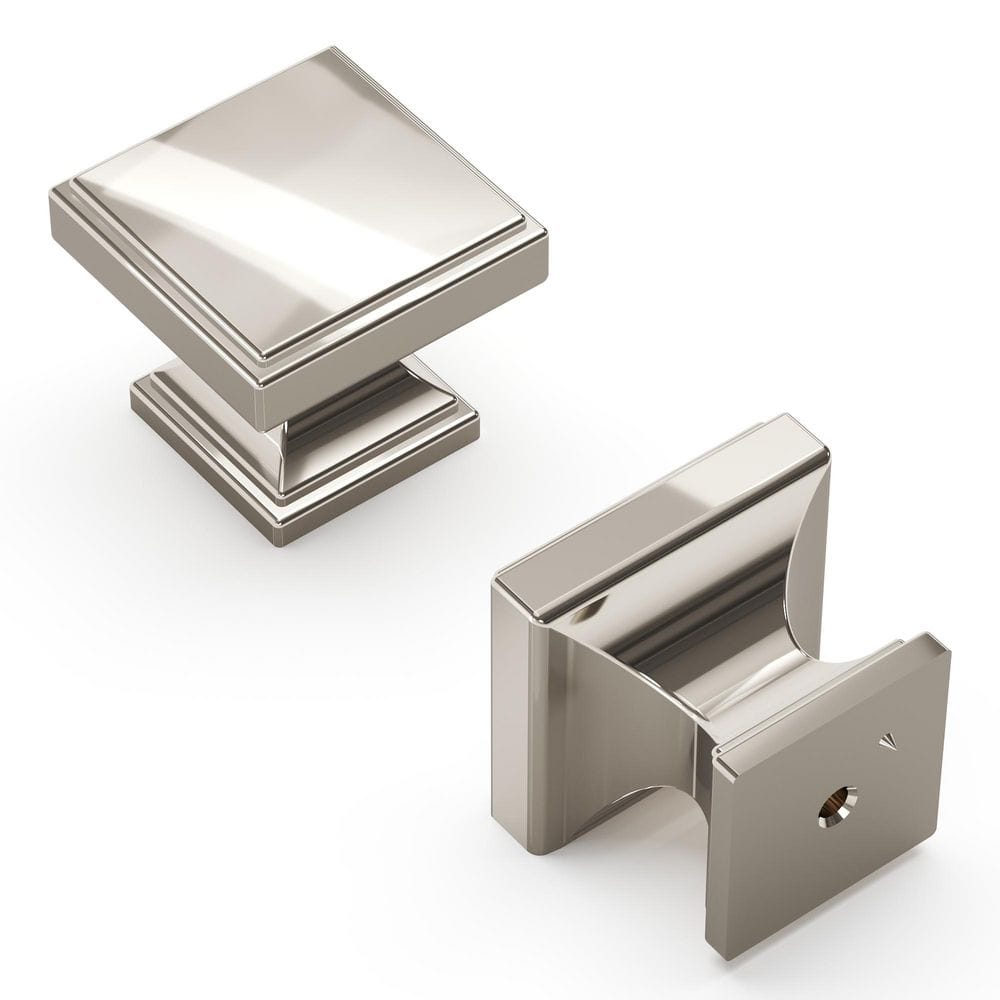 Brownstone Collection Knob 1.38 Inch x 1.38 Inch Polished Nickel Finish Square Cabinet Knob price history on PriceWatchPro