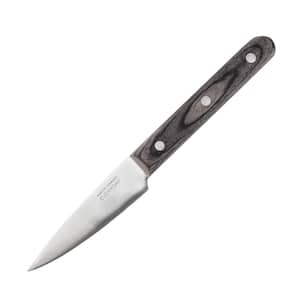 3.5in. Stainless Steel Full Tang Paring Knife in Dark Gray with Wood Handle