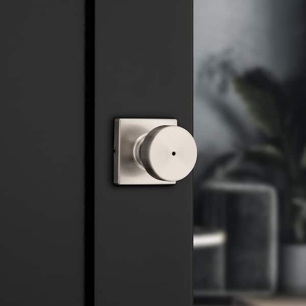Pismo Satin Nickel Privacy Square Bed/Bath Door Knob 10-Pack