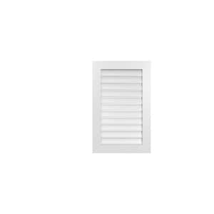 24 in. x 38 in. Vertical Surface Mount PVC Gable Vent: Functional with Standard Frame