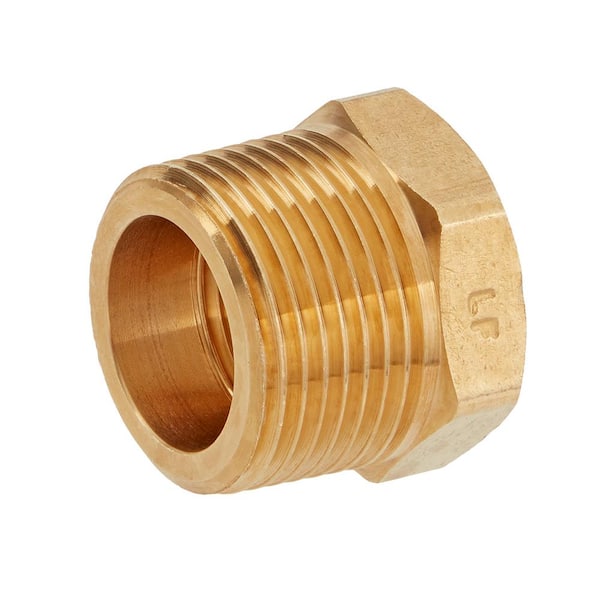 Everbilt 3/4 in. MIP x 1/2 in. FIP Brass Bushing Fitting 802339 - The Home  Depot