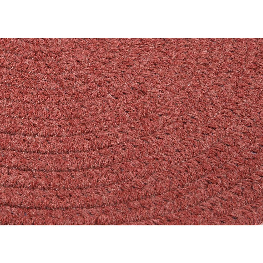 Rosewood Oval Braided Wool Blend Reversible Rug, 2x3 ft