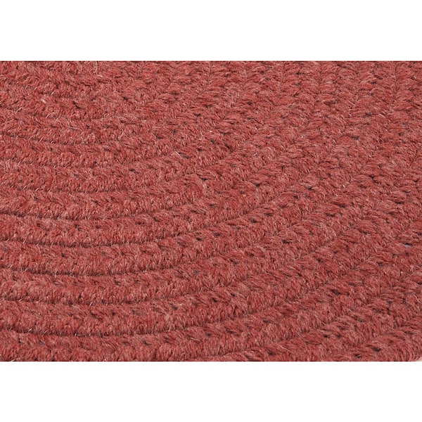 Edward Rosewood 2 ft. x 3 ft. Oval Braided Area Rug