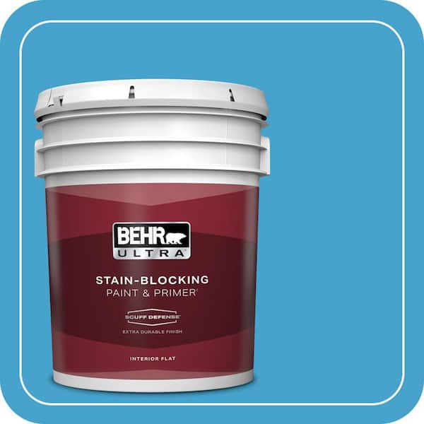 BEHR ULTRA 5 gal. #540B-6 Sea Ridge Extra Durable Flat Interior Paint & Primer