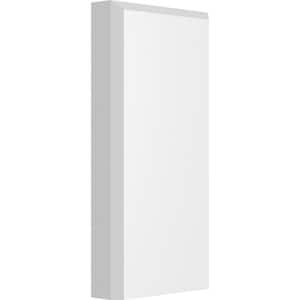 1 in. x 4 in. x 8 in. PVC Standard Foster Plinth Block Moulding with Beveled Edge