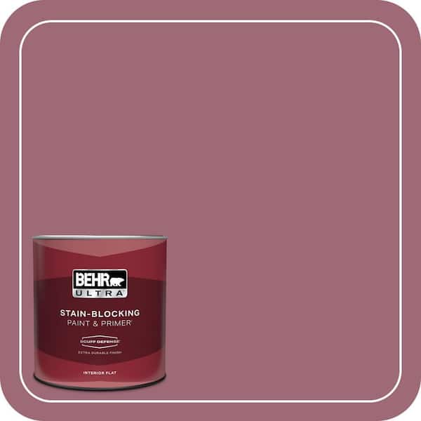 BEHR ULTRA 1 qt. #100D-5 Berries and Cream Extra Durable Flat Interior Paint & Primer