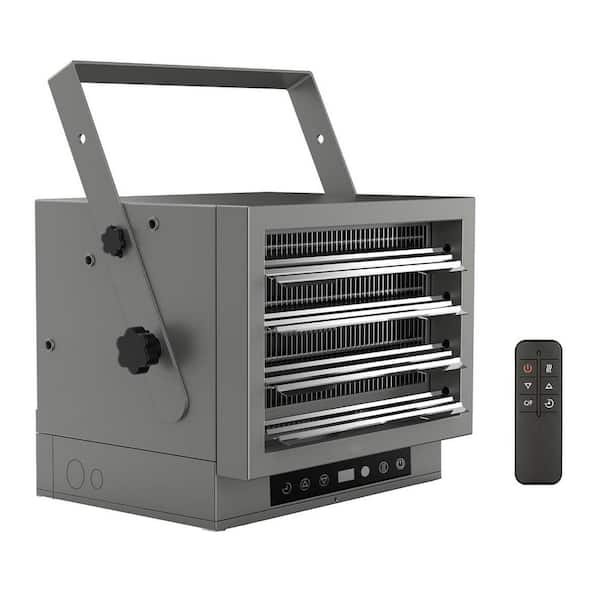 10000-Watt 240V Indoor Steel Electric Wall Ceiling Mount Garage Heater w/Remote, Digital Thermostat, Overheat Protection