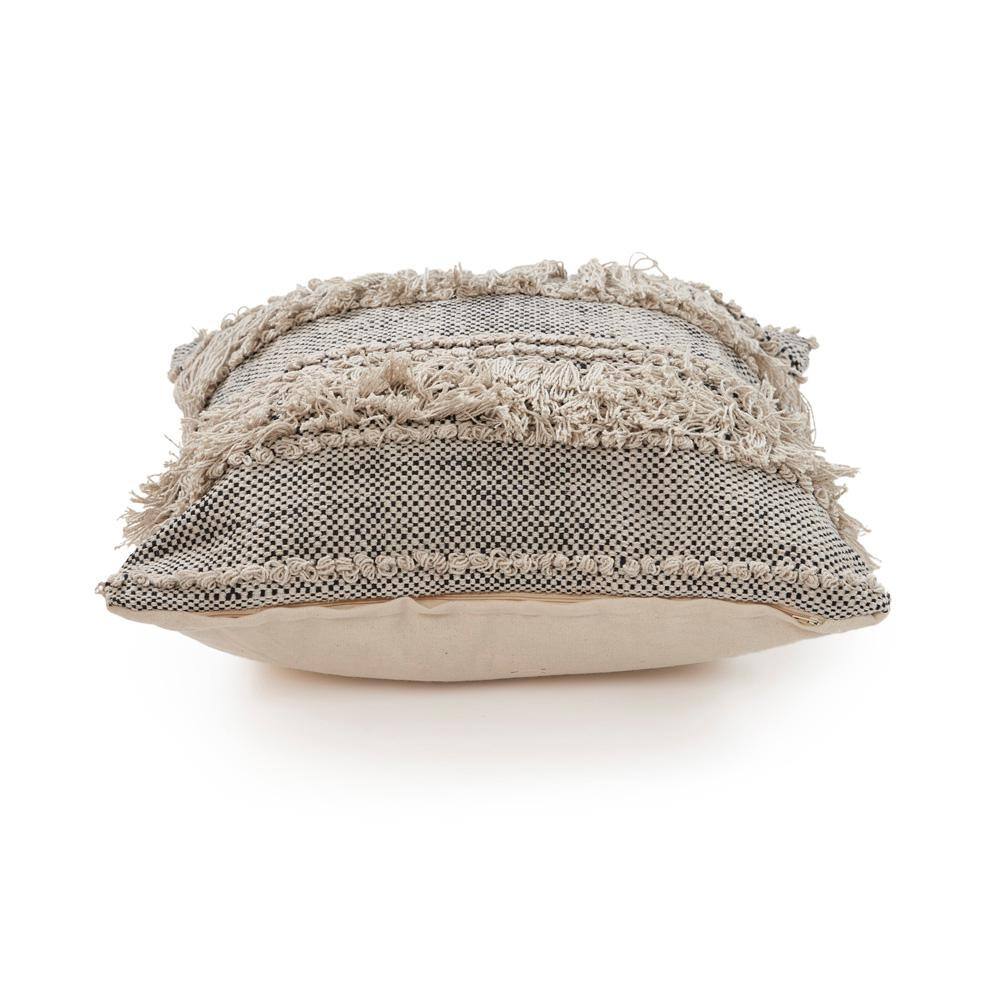 Ellisan Fringed Cotton Throw Pillow