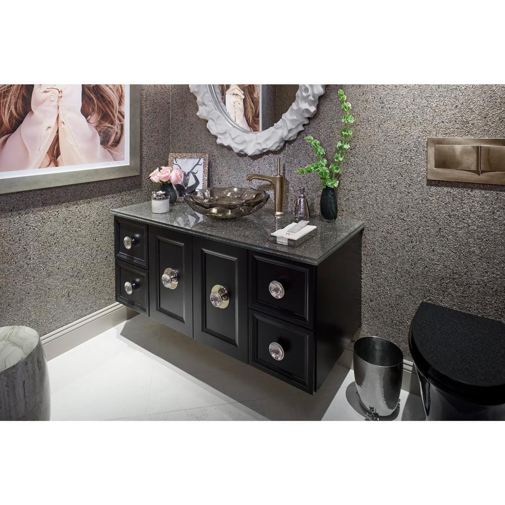 Translucent Dusk Faceted Glass Above-Counter Vessel Sink
