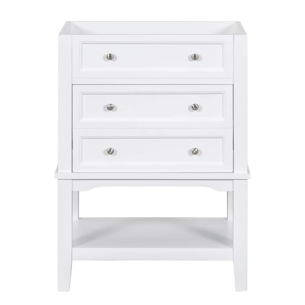 24 in. W x 18 in. D x 33 in. H Bath Vanity Cabinet without Top in White