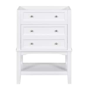 24 in. W x 18 in. D x 33 in. H Bath Vanity Cabinet without Top in White