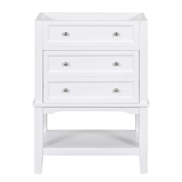 Unbranded 24 in. W x 18 in. D x 33 in. H Bath Vanity Cabinet without Top in White