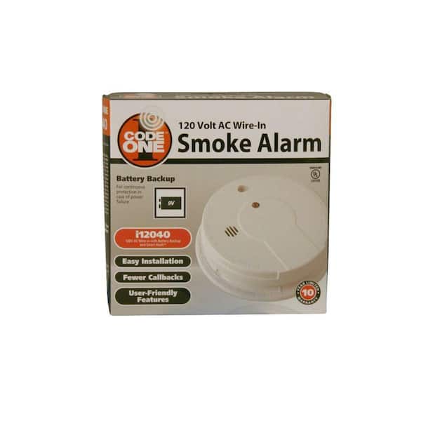 Code One Hardwired Smoke Detector with Ionization Sensor