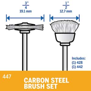 0.75 in. Carbon Steel Brush Set (2-Pack, 428 and 442)