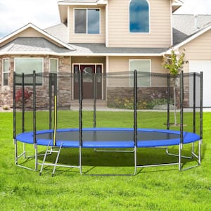 16 ft. Trampoline Set Net Head Cover Outdoor Kid Play Jump Garden Trampoline Set