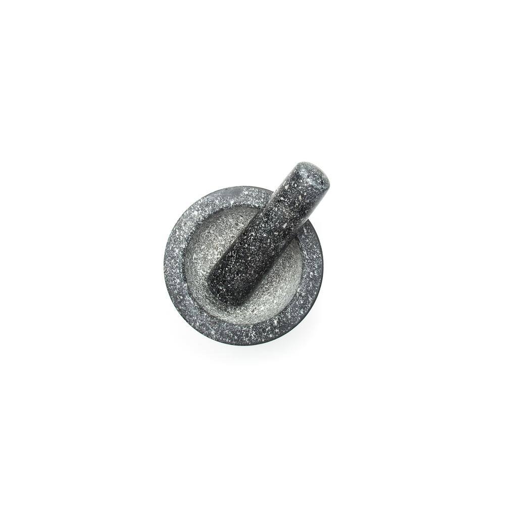 Dark Grey Granite Mortar and Pestle Kitchen Accessory