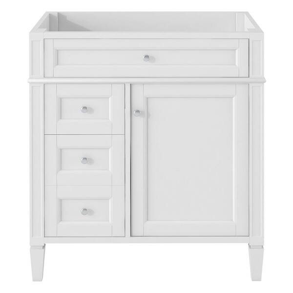 30 in. Bath Vanity Cabinet without Top in White Unassembled