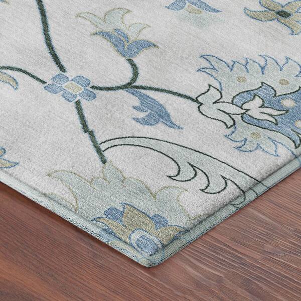 Mayfield Premium Machine Washable Abstract AMF2291 Ivory 10 ft. x 14 ft. Area Rug