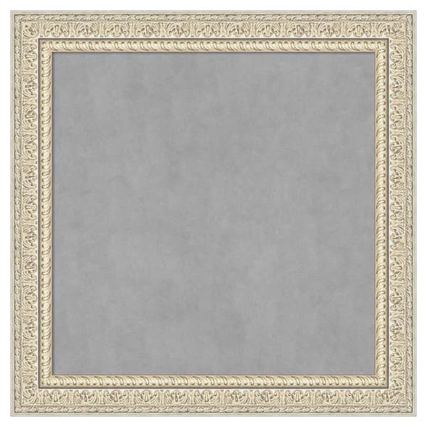 Amanti Art Fair Baroque Cream 29 in. x 29 in. Framed Magnetic Board