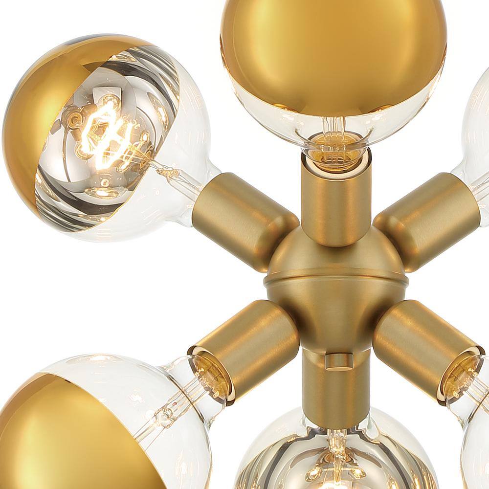 Gambit Brushed Gold 7" Mid-Century Modern Pendant Light