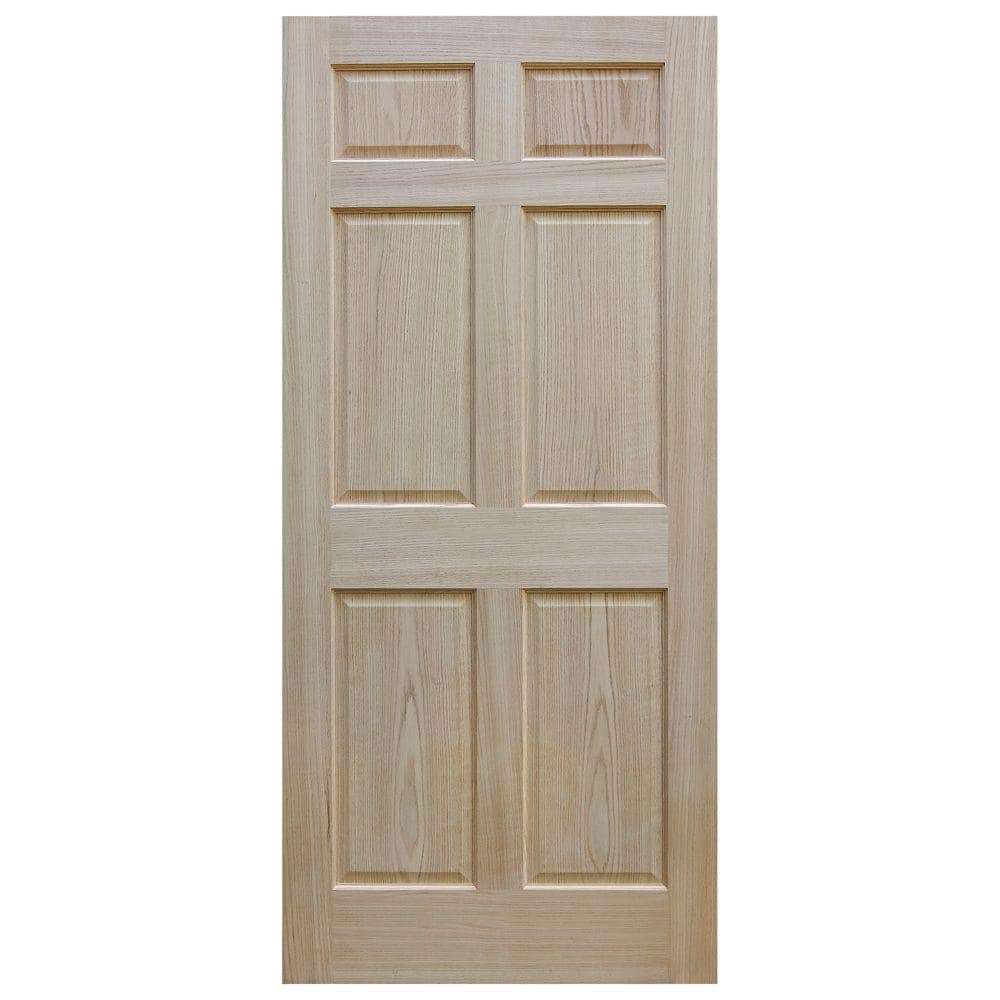 Expressions 32 in. x 80 in. Unfinished 6-Panel Engineered Solid Core Red Oak Interior Door Slab price history on PriceWatchPro