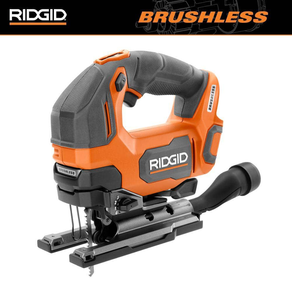 RIDGID 18V Brushless Cordless Jig Saw Tool Only R86344B The Home Depot