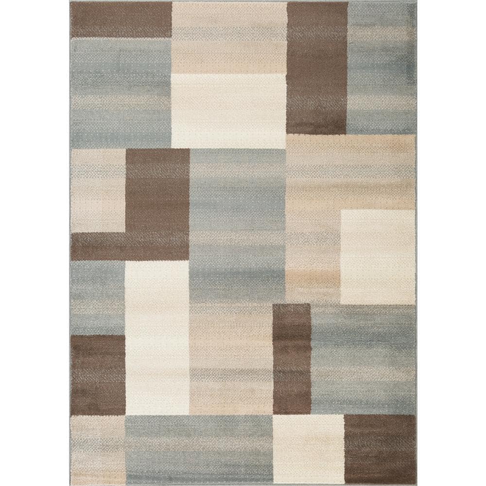 L'Baiet Clara Beige Geometric 4 ft. x 6 ft. Area Rug MN200U46 - The ...