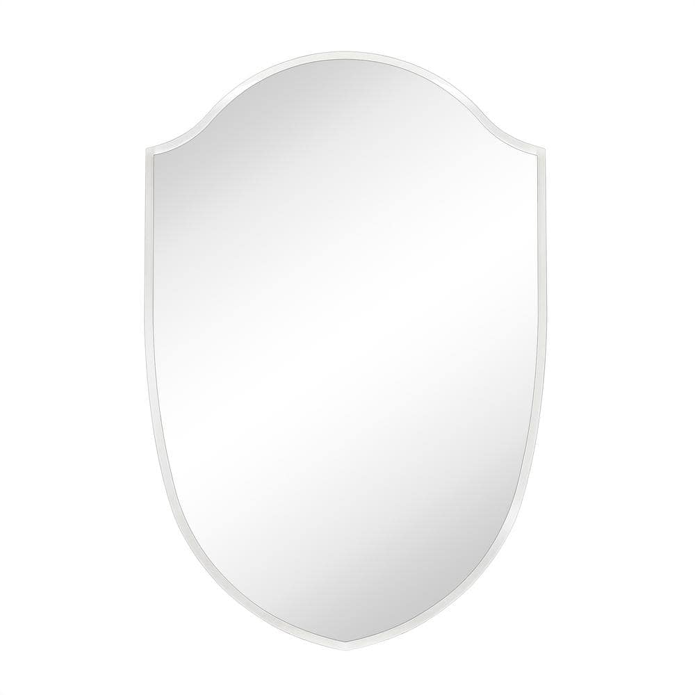 20 in. W x 30 in. H Irregular Arched Metal Framed Bathroom Wall Mirror in Polished Nickel price history on PriceWatchPro