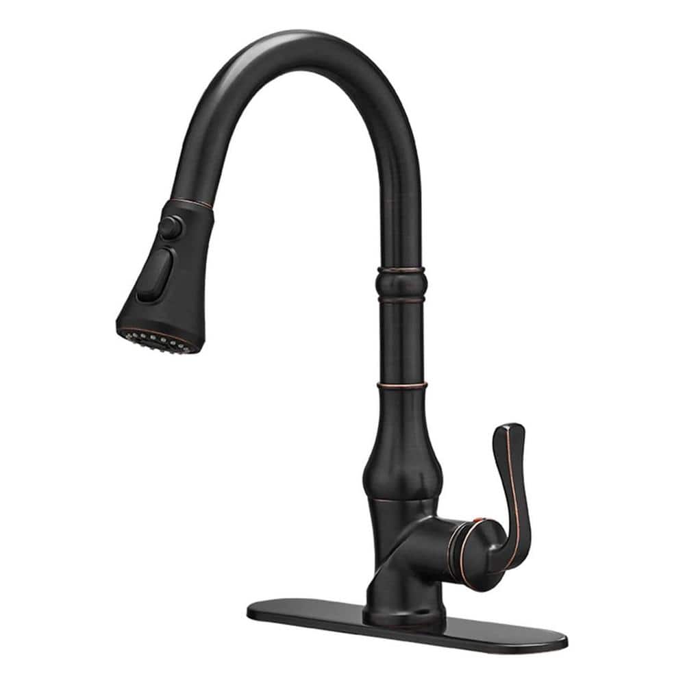 Single Handle Pull Down Sprayer Kitchen Faucet,High Arc Pull Out Kitchen Si