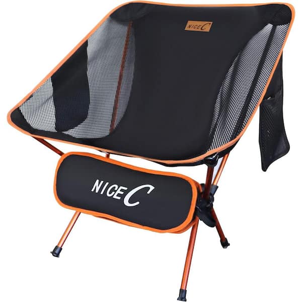 Camping Chair, Ultralight Camping Chair, Beach Chair, Collapsible Folding Chair with Carry Bag (1-Pack Orange)