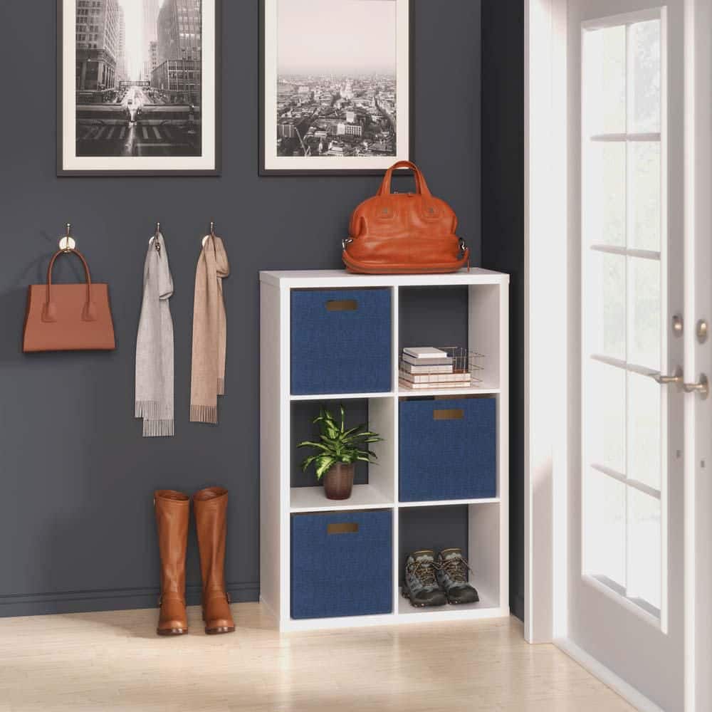 White 6-Cube Kids Storage Organizer Shelf