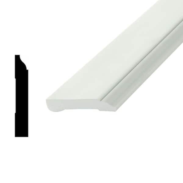 WM623T 9/16 in. x 3-1/4 in. Solid Extruded Plastic Base Moulding