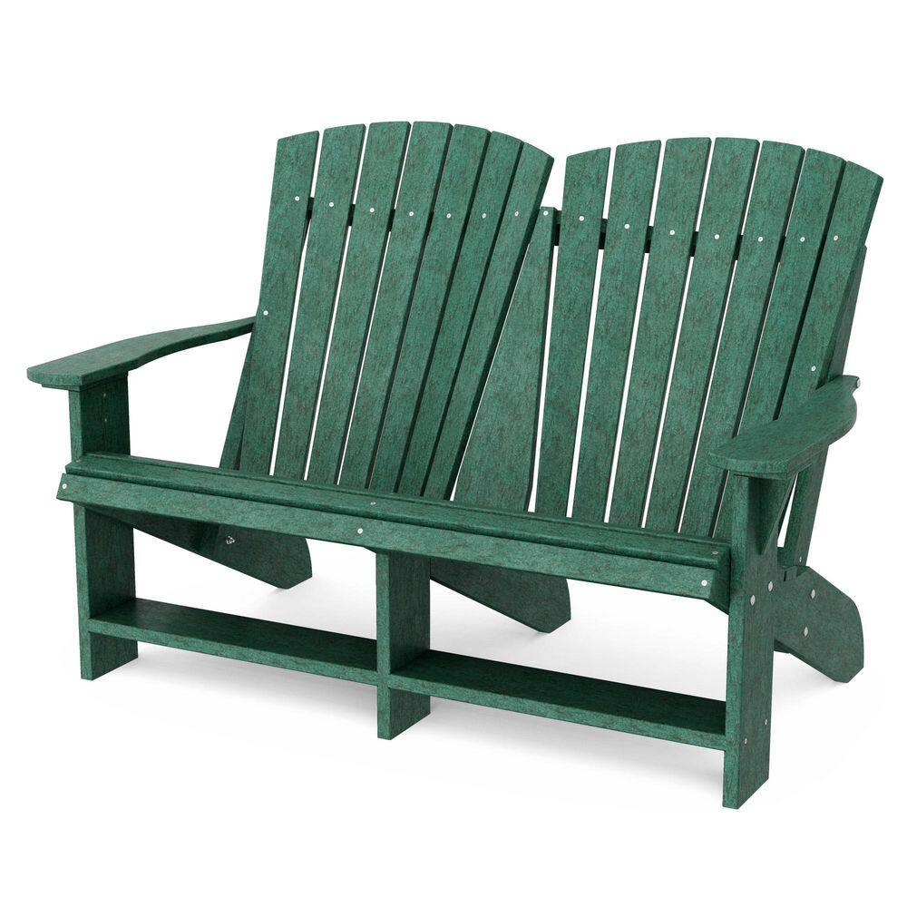 Heritage Turf Green HDPE Plastic Outdoor Double Adirondack price history on PriceWatchPro
