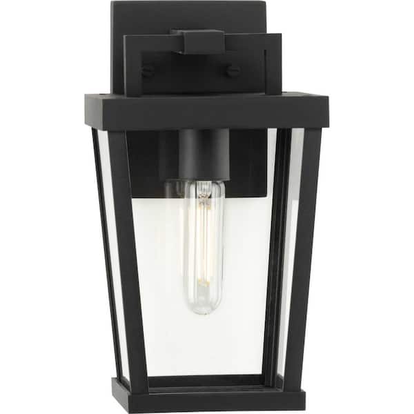 Tryon Collection 1-Light Incandescent Small Black New Traditional Outdoor Wall Lantern Sconce