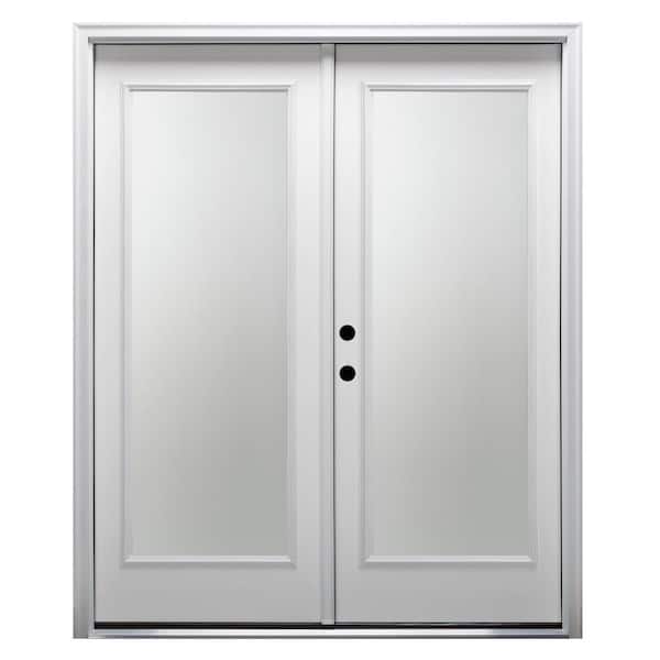 MMI Door 72 in. x 80 in. Right-Hand/Inswing Full Lite Clear Glass Primed Fiberglass Smooth Prehung Front Door on 6-9/16 in. Frame