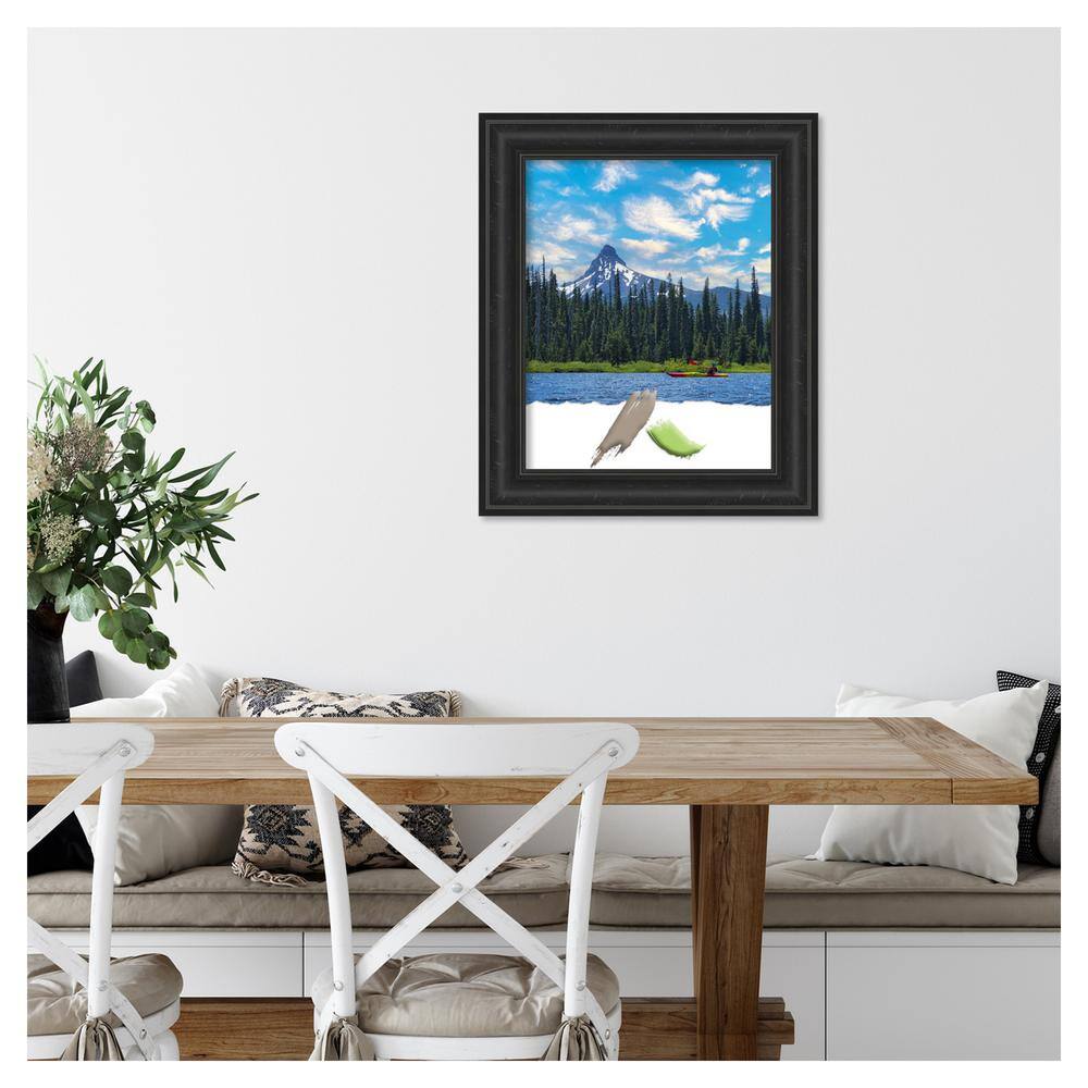 Shipwreck Black Distressed Polystyrene 25" x 21" Picture Frame