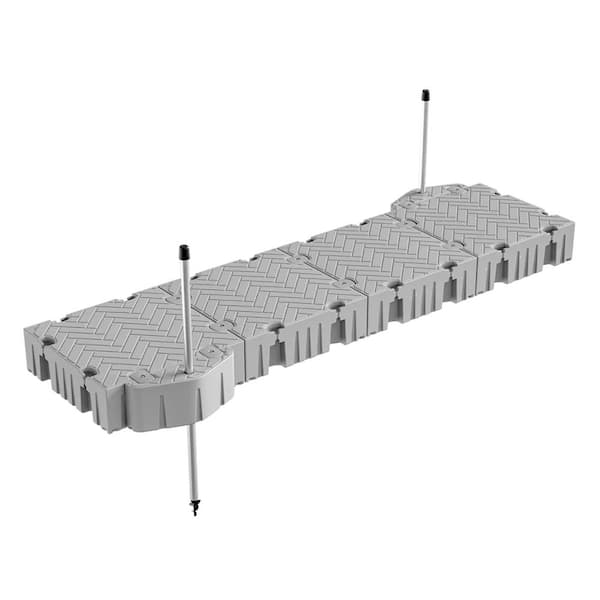 Flexx 16 ft. Straight Floating Dock Package with Pipe Guides